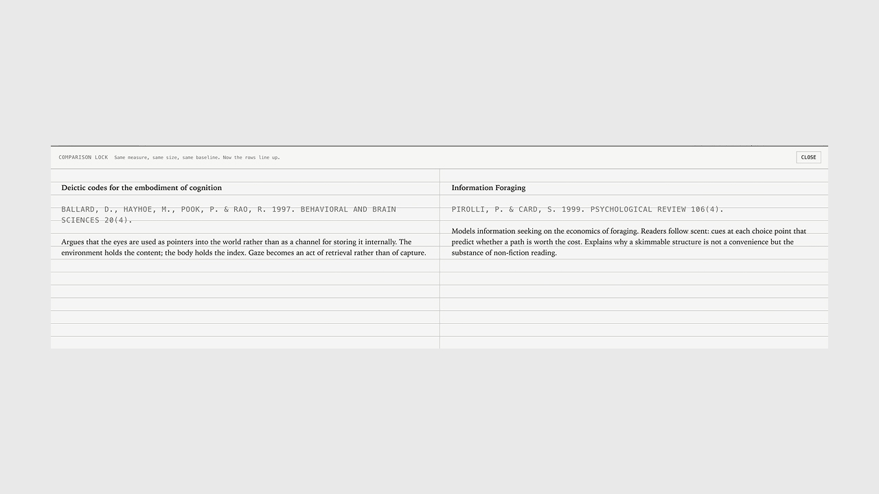 Deprecated comparison lock experiment