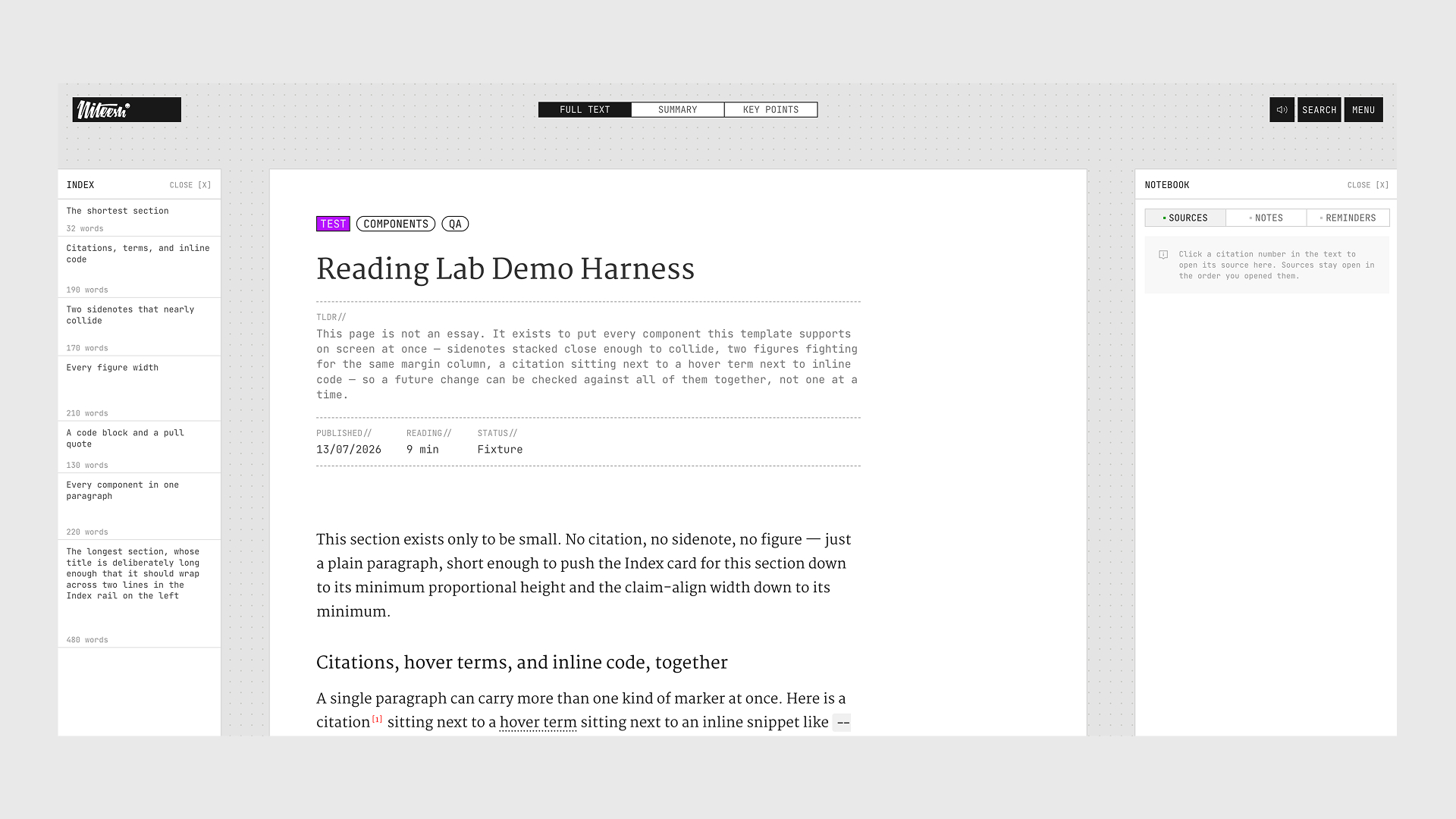 Reading Lab full interface overview